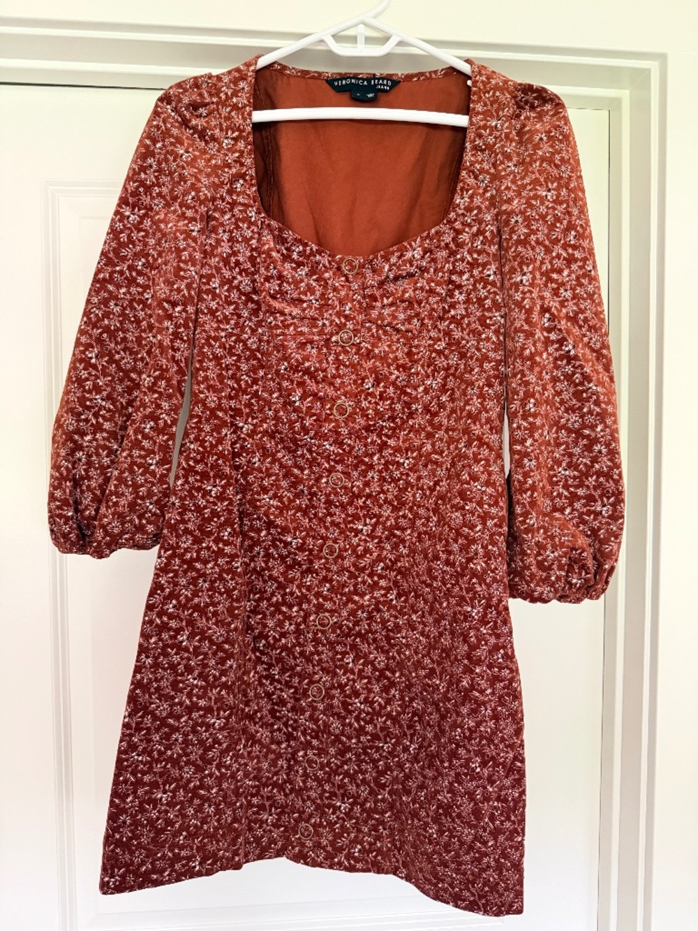 Veronica Beard Jeans Ranja Floral Corduroy Mini Dress